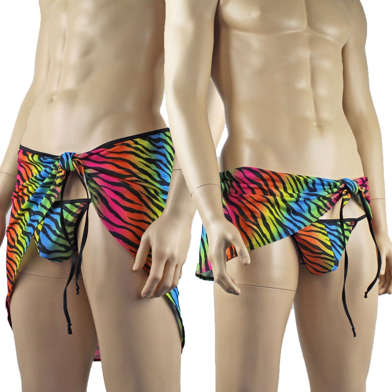 Mens Zebra Gay Pride Festival Sarong, Loin Cloth & G string