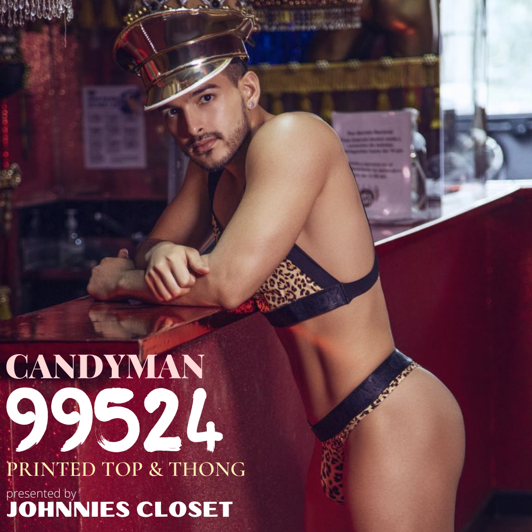 Show Your Pizzazz and Fierce Nature with the Candyman 99524 Printed Top & Thong!