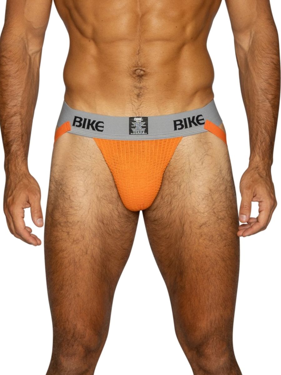 BIKE Athletic BAS304 Classic Mens Athletic Jockstrap Orange Plus Sizes