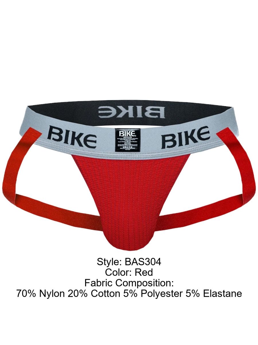 BIKE Athletic BAS304 Classic Mens Athletic Jockstrap Red Plus Sizes
