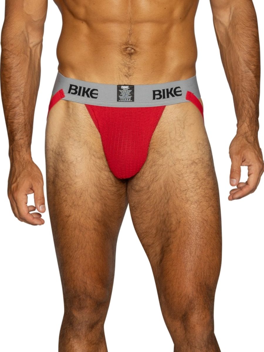 BIKE Athletic BAS304 Classic Mens Athletic Jockstrap Red Plus Sizes