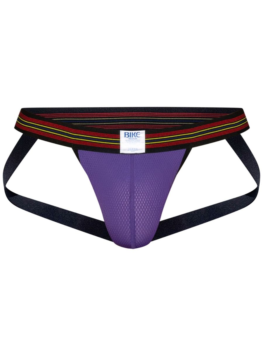 BIKE Athletic BAS305 Mens Mesh Athletic Performance Jockstrap Purple Plus Sizes