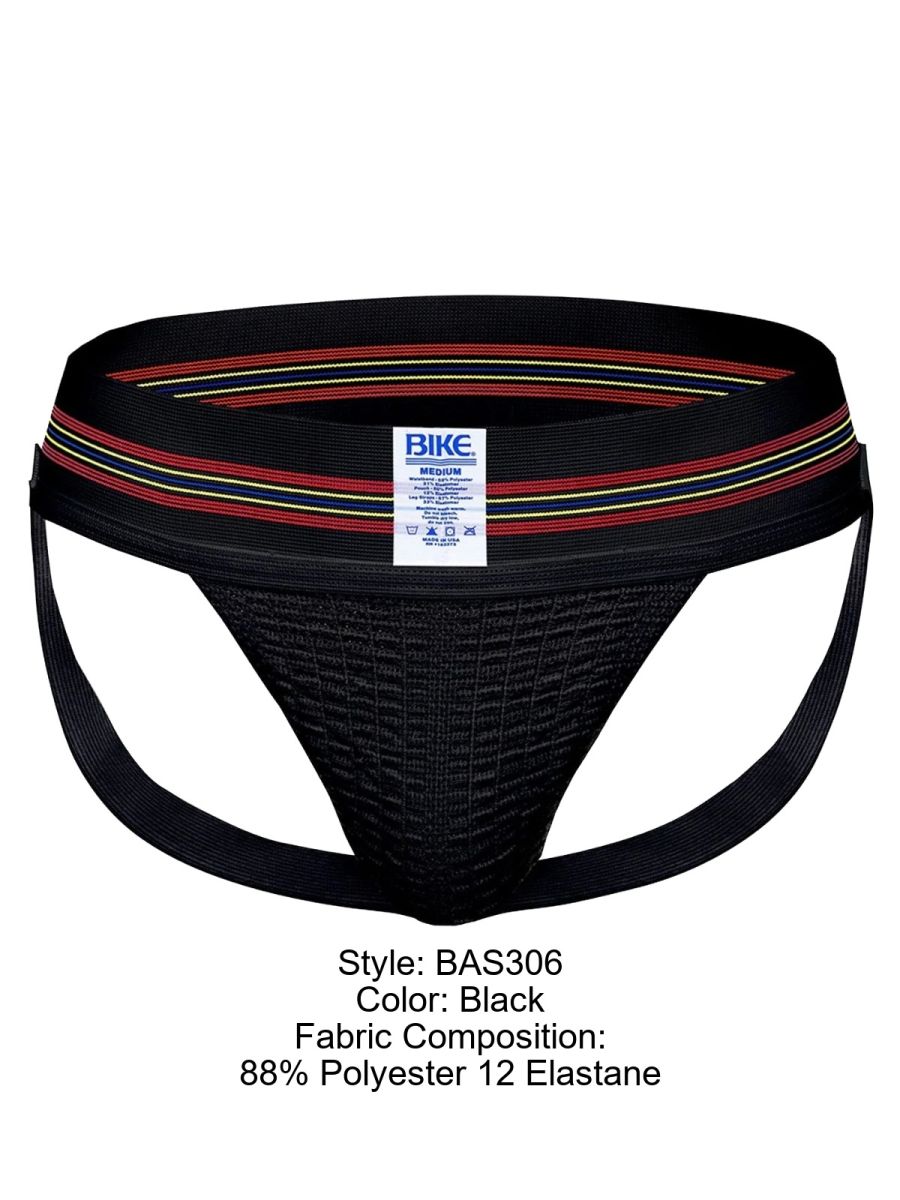 BIKE Athletic BAS306 Original Number 10 Jockstrap Performance Underwear Color Black