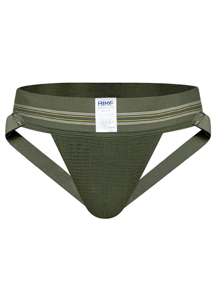 BIKE Athletic BAS306 Original Number 10 Jockstrap Performance Underwear Olive Green Plus Sizes