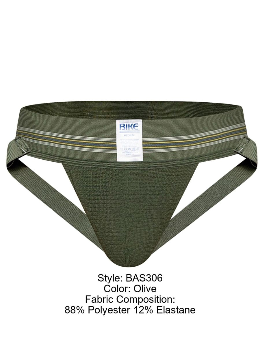BIKE Athletic BAS306 Original Number 10 Jockstrap Performance Underwear Olive Green Plus Sizes