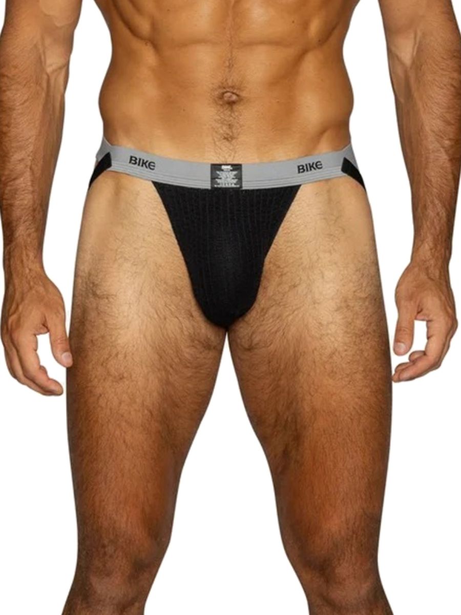 BIKE Athletic BAS308 Mens Athletic Performance Swimmer Jockstrap Black Plus Sizes