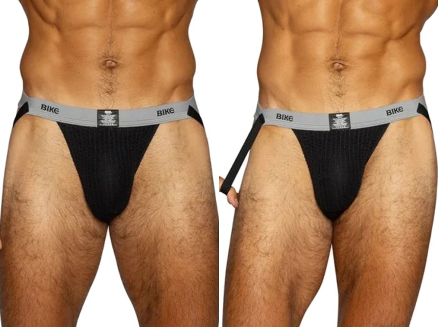 BIKE Athletic BAS308 Mens Athletic Performance Swimmer Jockstrap Black Plus Sizes