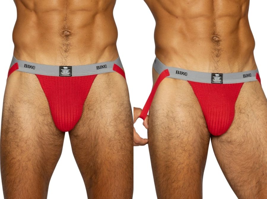 BIKE Athletic BAS308 Mens Athletic Performance Swimmer Jockstrap Red Plus Sizes