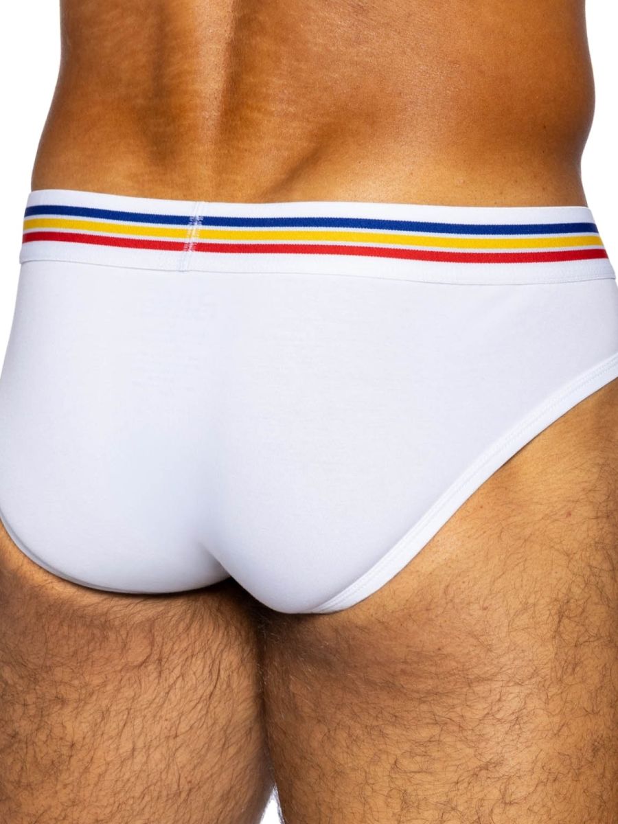 BIKE Athletic BAS327 Stretch Cotton Comfortable Brief Color White