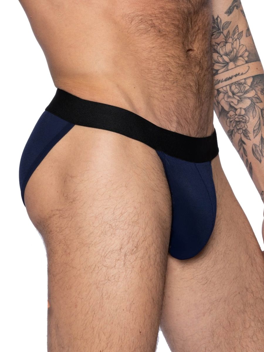 BIKE Athletic BAS331 Active Modal Jock Brief Color Black Navy