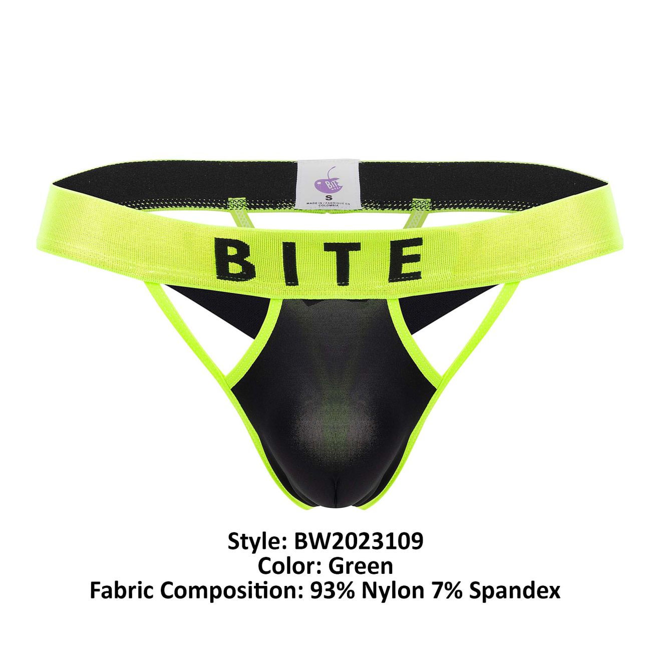 BiteWear BW2023109 Bite My Cherry Thongs Black Green