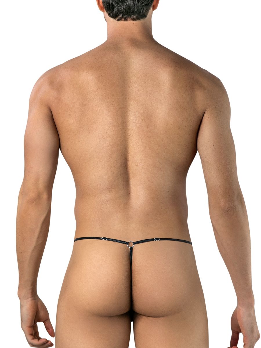 CandyMan 95007 Mens Intimate Sheer Lace Mini Thongs Black