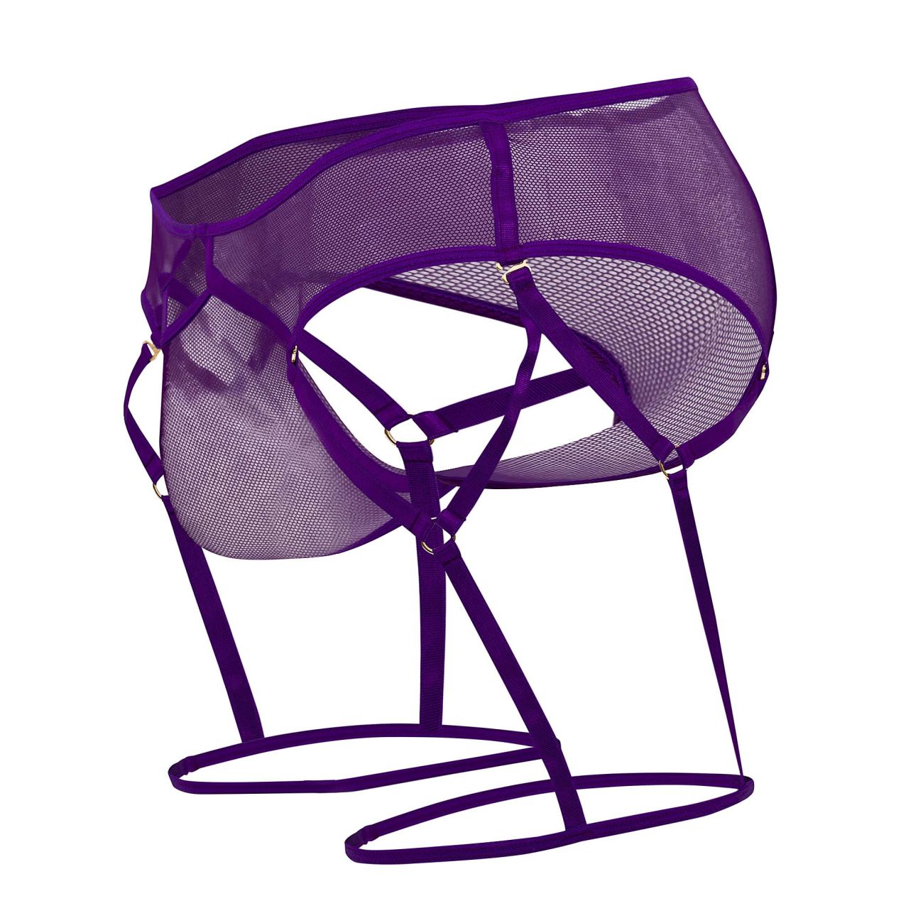 CandyMan 99625 Mesh Mens Garter Briefs Purple