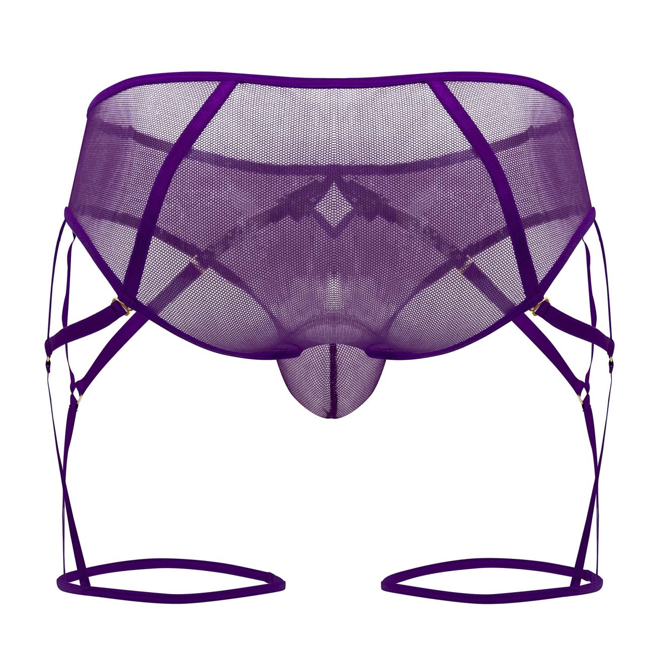 CandyMan 99625 Mesh Mens Garter Briefs Purple