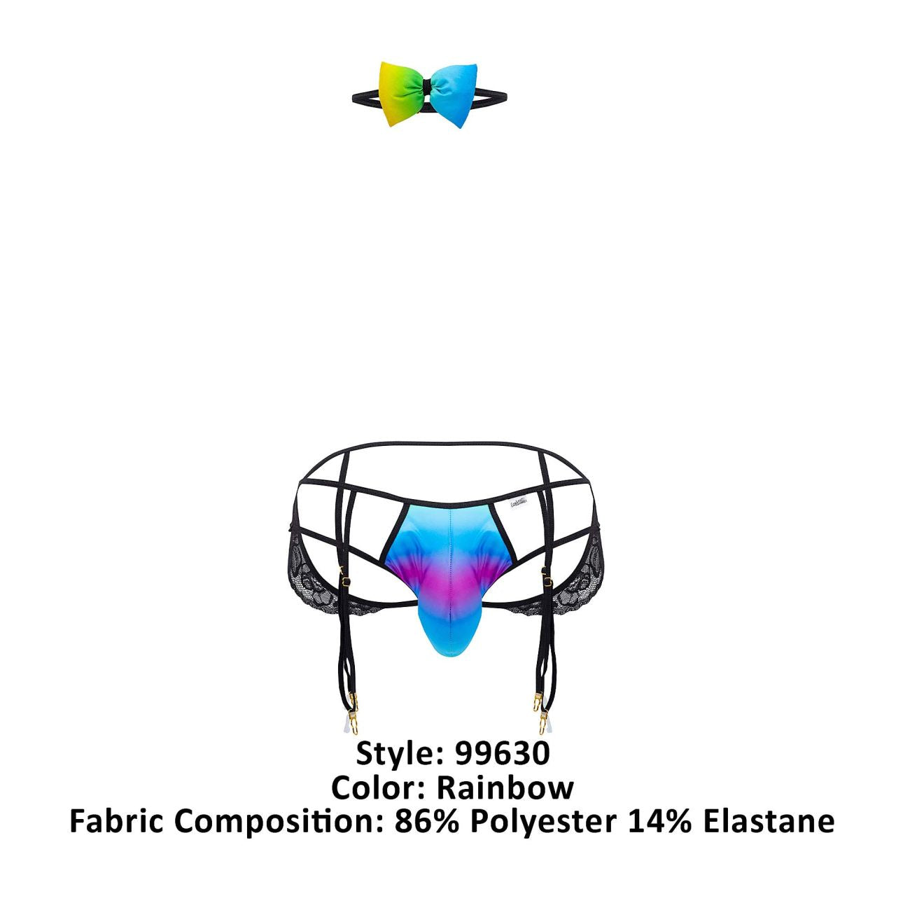 JCSTK - CandyMan 99630 Colorful Garter Jockstrap Rainbow
