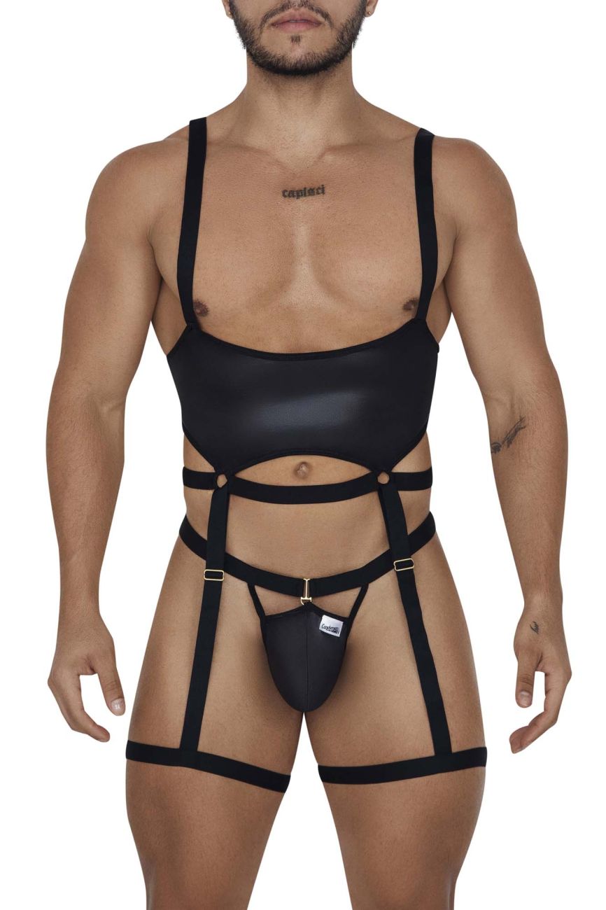 JCSTK - CandyMan 99667 Harness Bodysuit Black