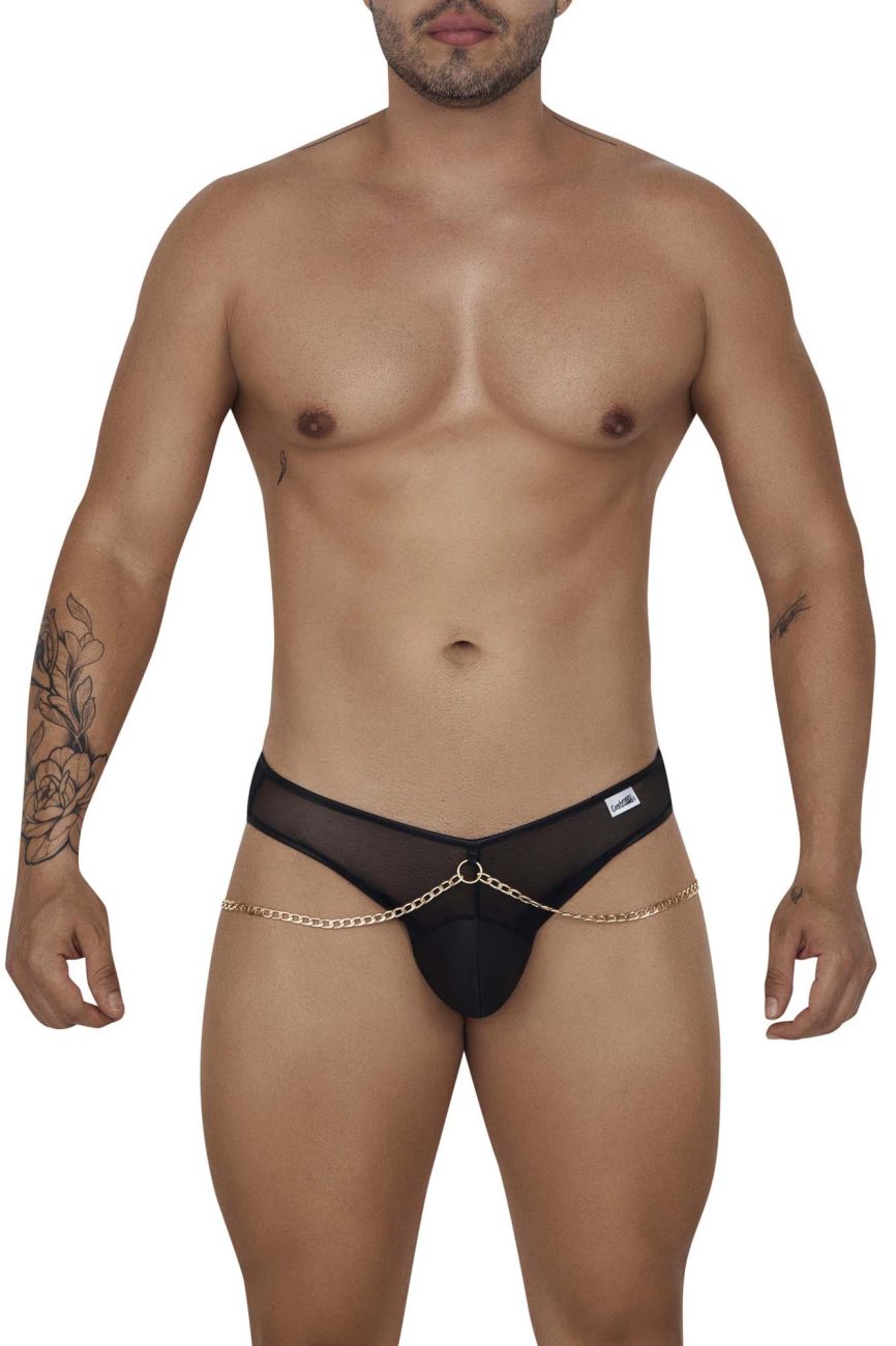 CandyMan 99672 Chain Jock Briefs Black