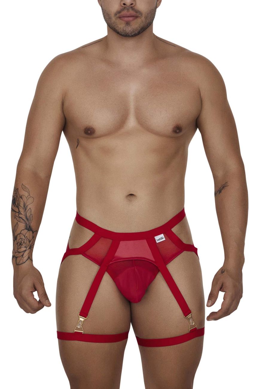 CandyMan 99675 Garter Jock Two Piece Set Red