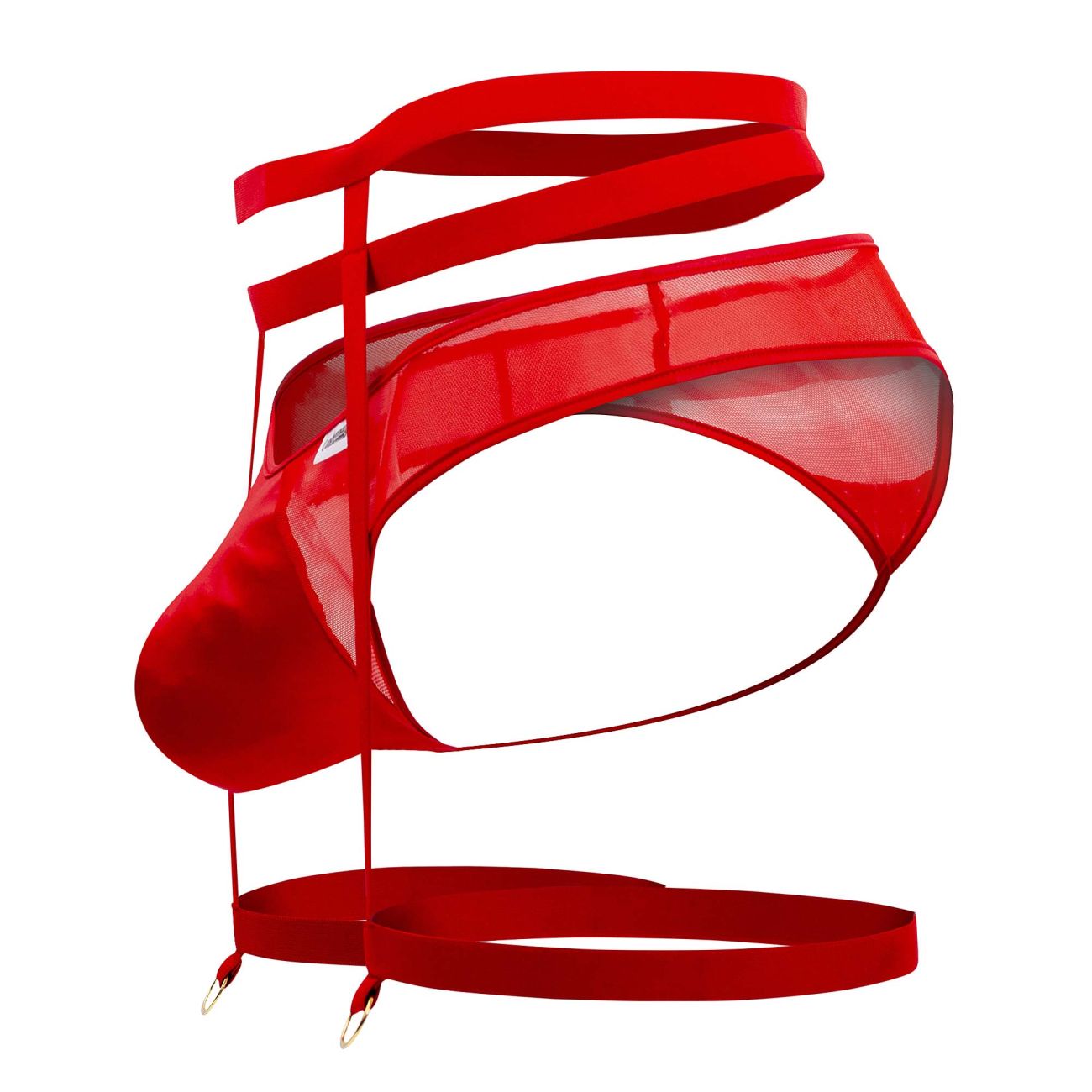 JCSTK - CandyMan 99677 Garter Thongs Two Piece Set Red