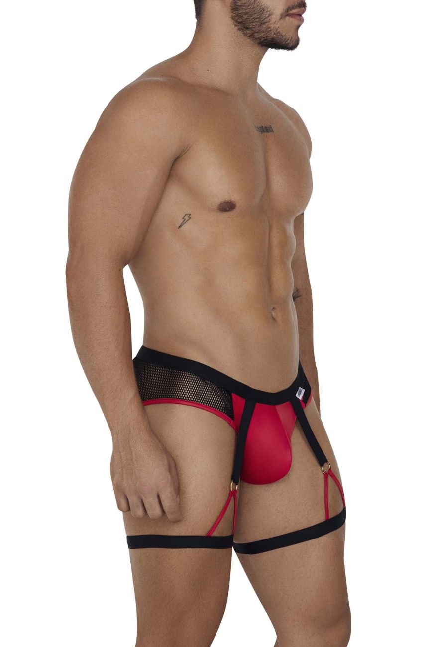 JCSTK - CandyMan 99684 Garter Briefs Black-Red