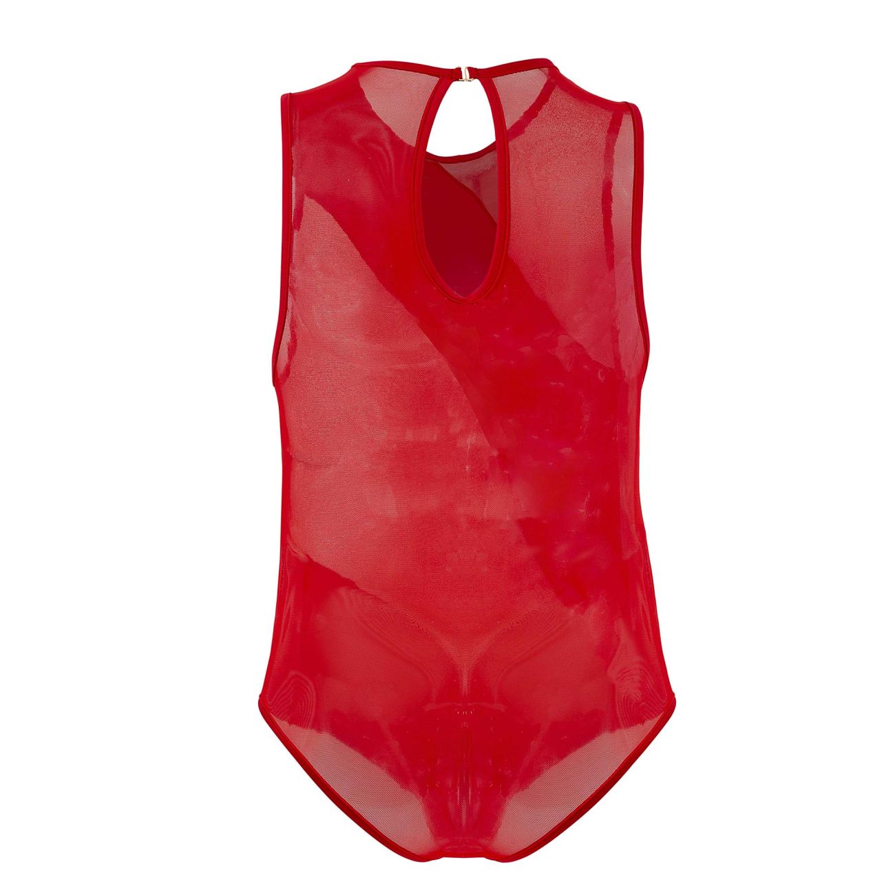 CandyMan 99699X Mesh Bodysuit Red Plus Sizes