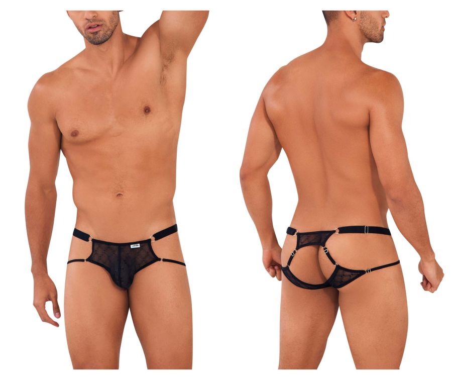 JCSTK - CandyMan 99730 Lace Jockstrap Black