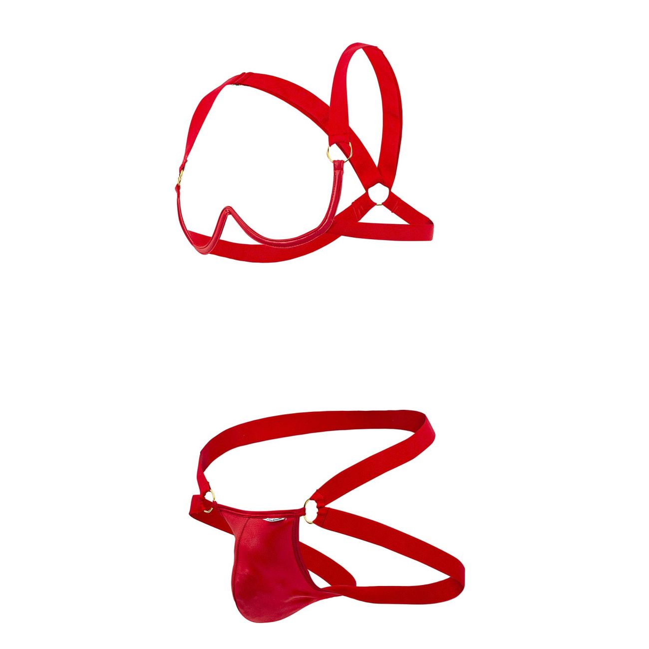JCSTK - CandyMan 99731 Harness-Bra Two Piece Set Red