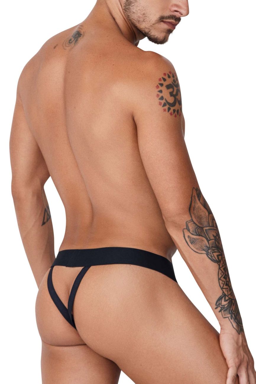 JCSTK - CandyMan 99755 Fringe Open Front Thongs Black