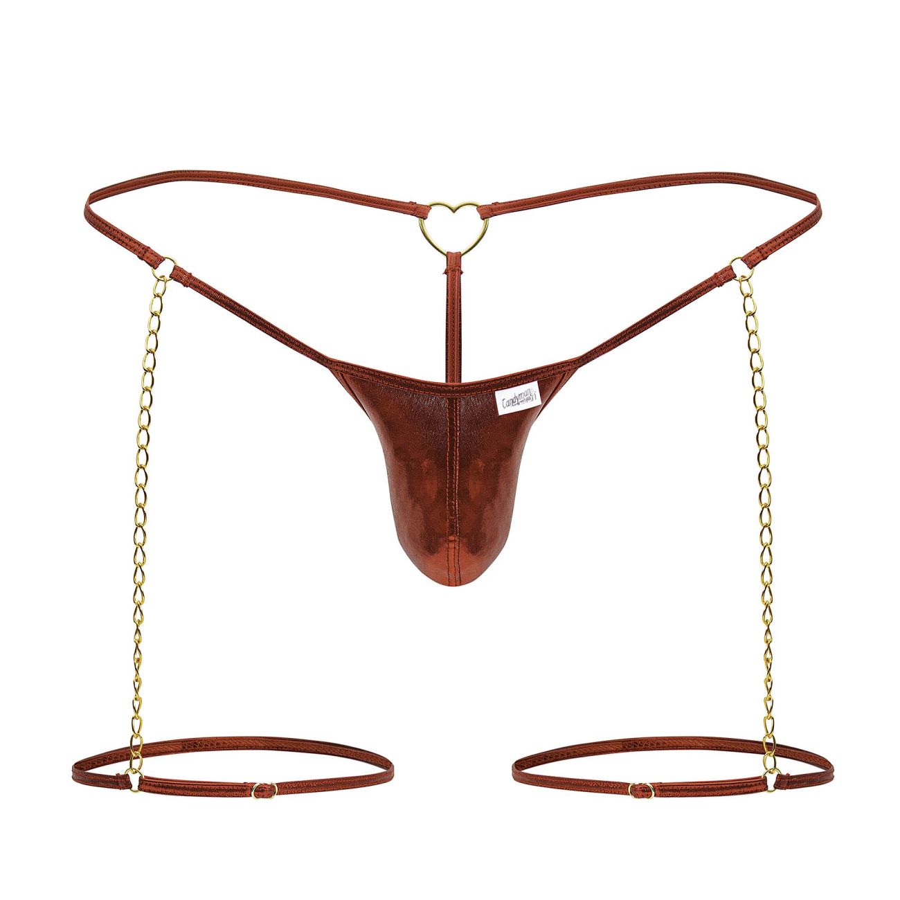 CandyMan 99827 Chain-Garter Thongs Red