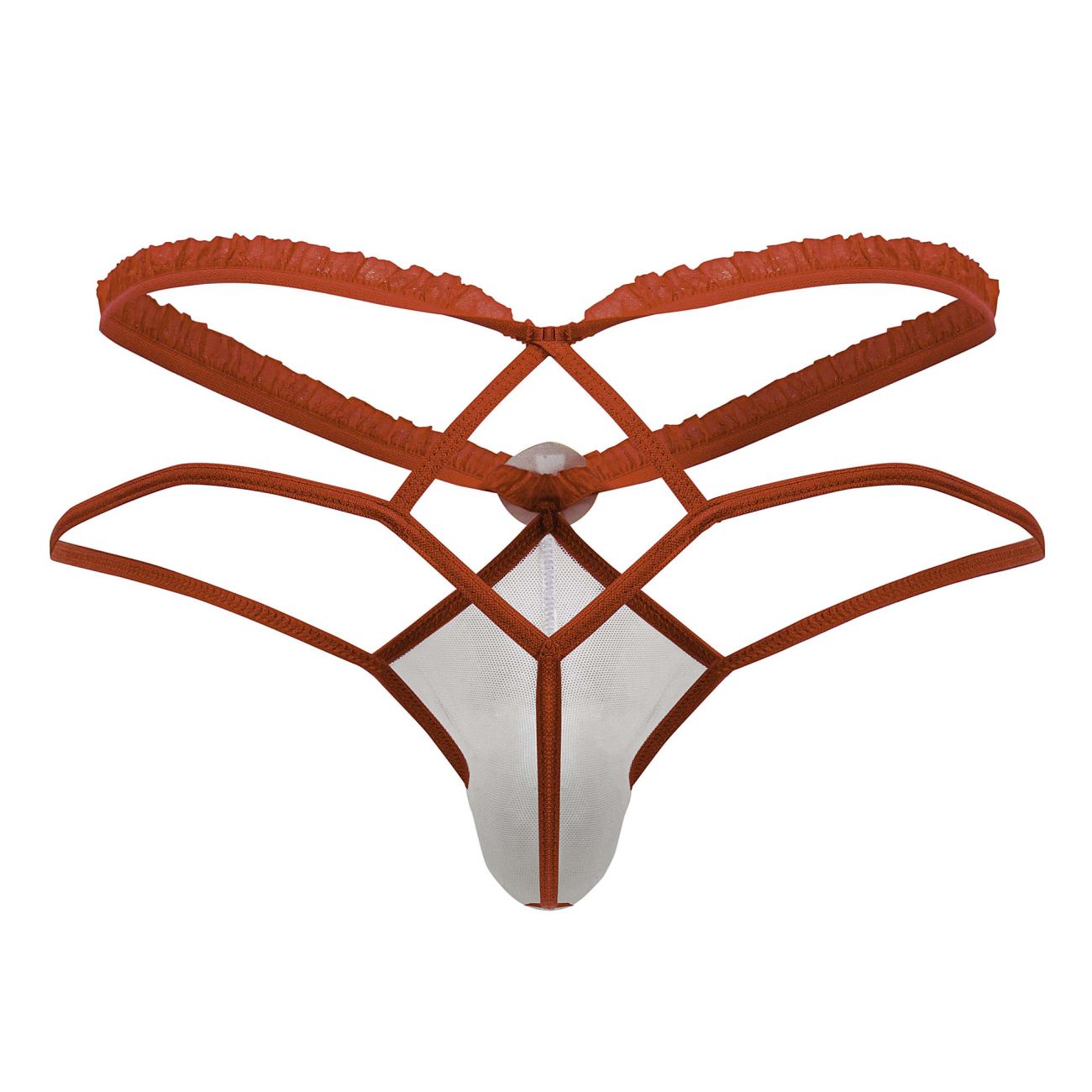 CandyMan 99833 Murse Male Nurse Costume Thongs Red & White
