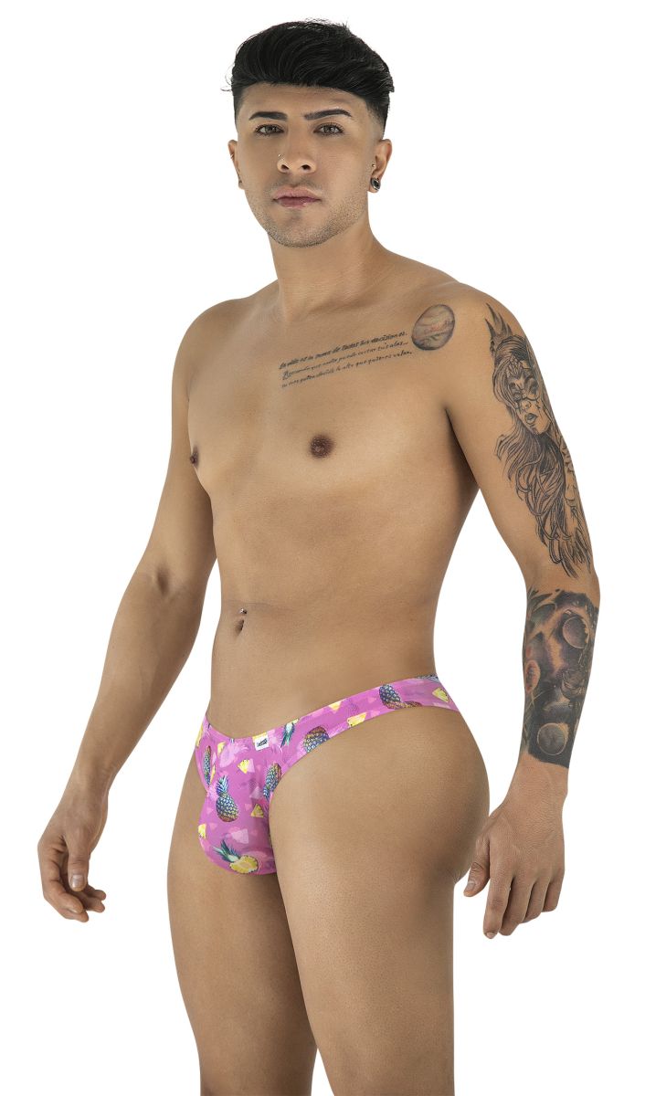 CandyMan 99923 Mens Vacation Energy Bikini Underwear Printed Pink