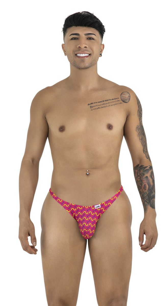 CandyMan 99924 Mens Colourful Modern Vibe Thongs Printed Fuchsia