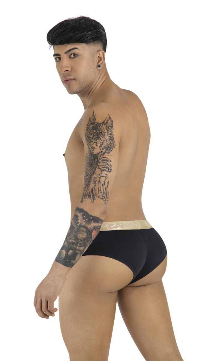 CandyMan 99932 Mens Supportive & Refined Briefs Black Gold