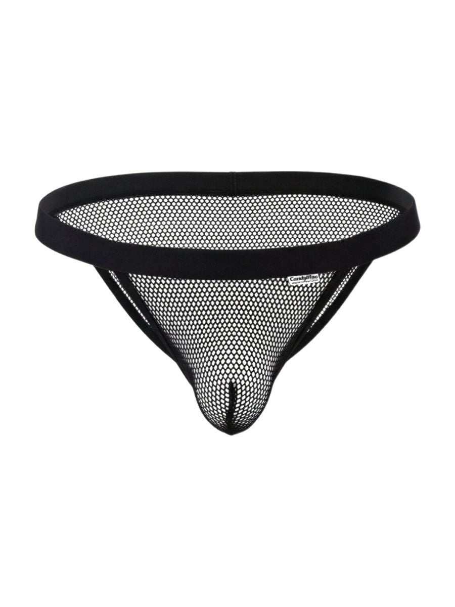 CandyMan 99933 Mens Sexy See-Through Mesh Bikini Black Mesh