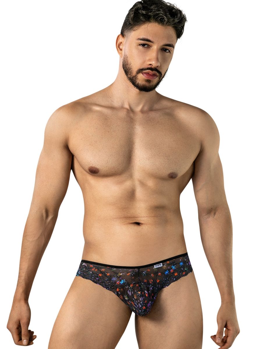 CandyMan 99975 Mens Printed Mesh Unleash Your Bold Style Thongs Color