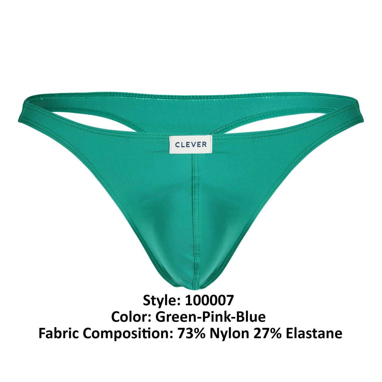 Clever 100007 3PK Australian Latin Thongs Green-Pink-Blue