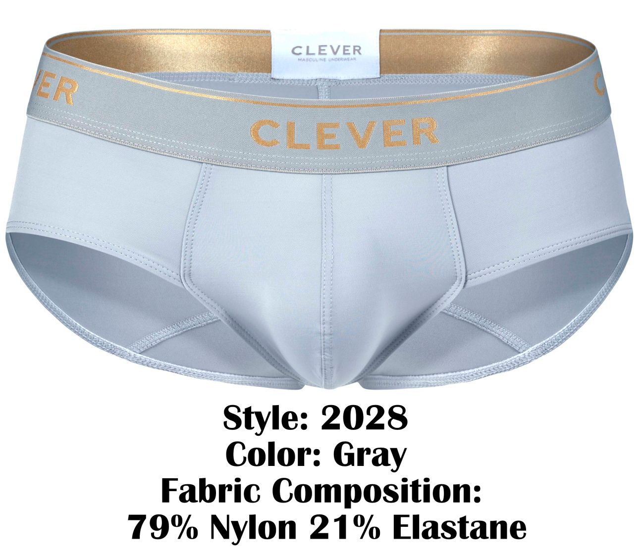 Clever 2028 Valladolid Mena Comfort Bikini Briefs Gray