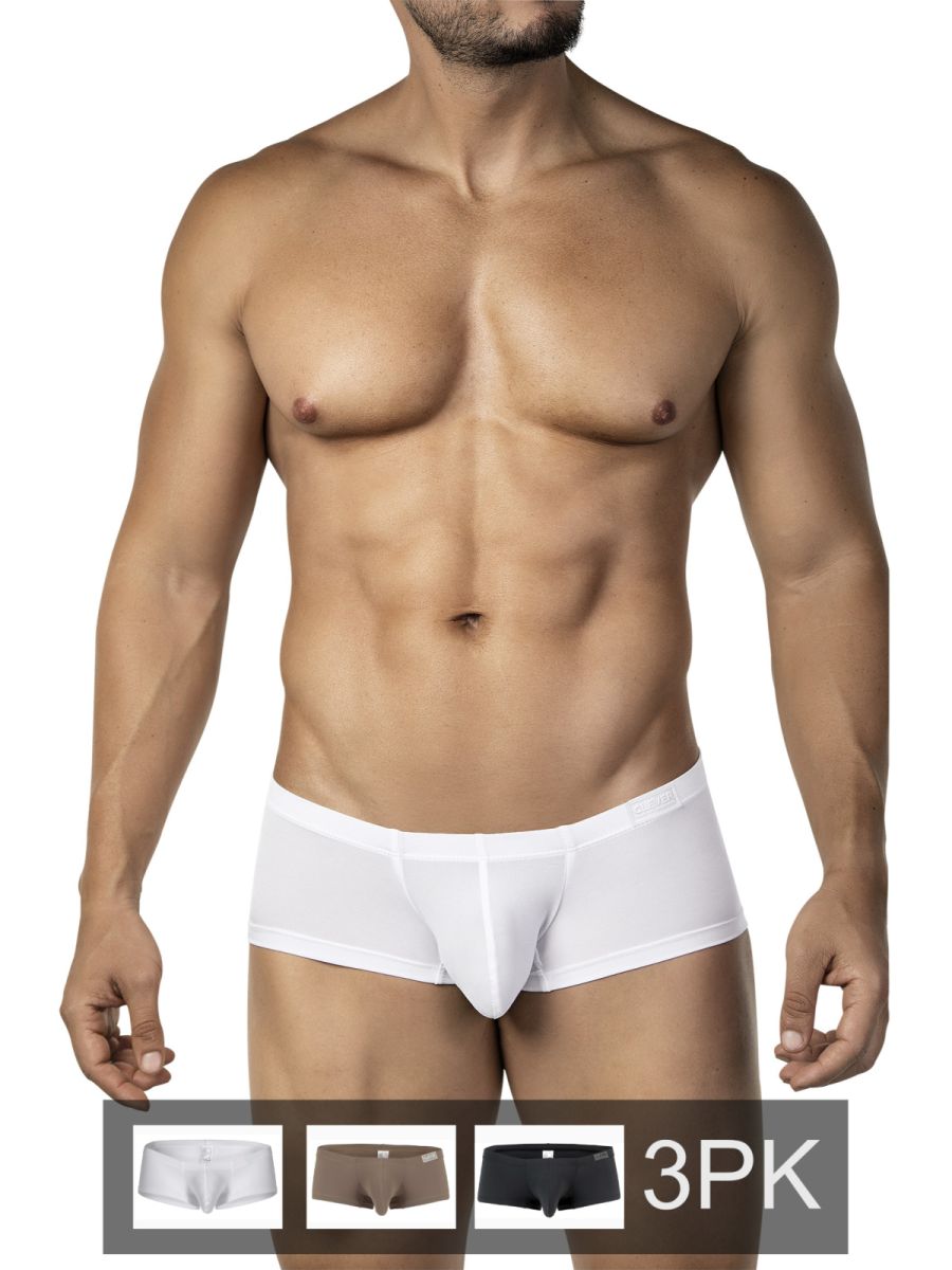 Clever 26068 3PK Australian Latin Mens Smooth & Sexy Trunks Multi-Coloured