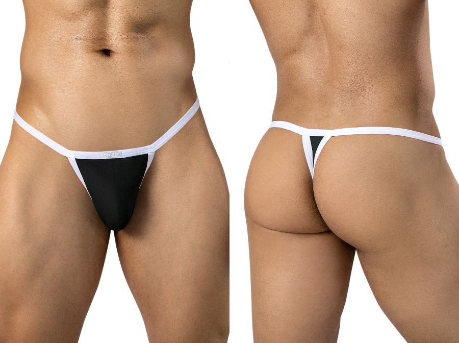 Clever 26162 Boreas Mens Maximum Confidence & Comfort Modern Thongs Black