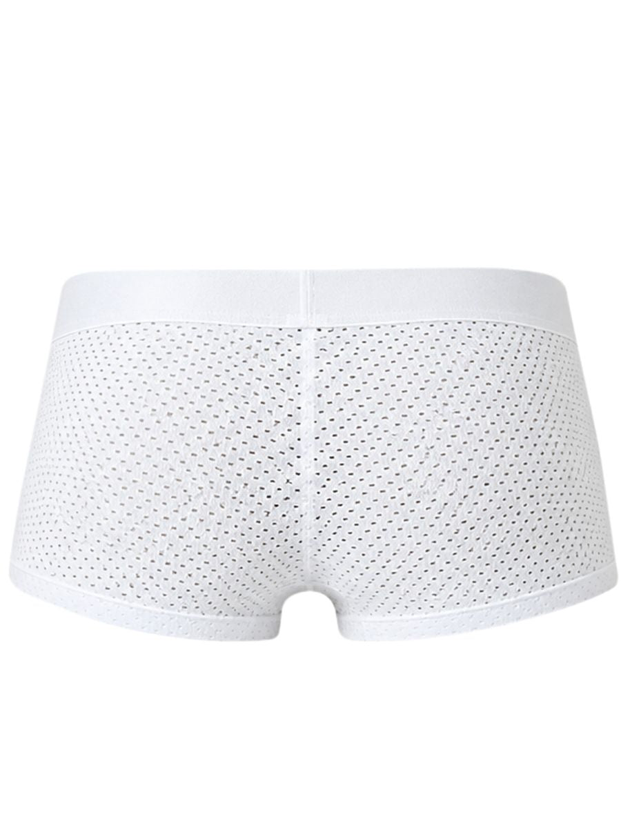 Clever 26181 Ulises Mens Ergonomically Scrulted Pouch Trunks White