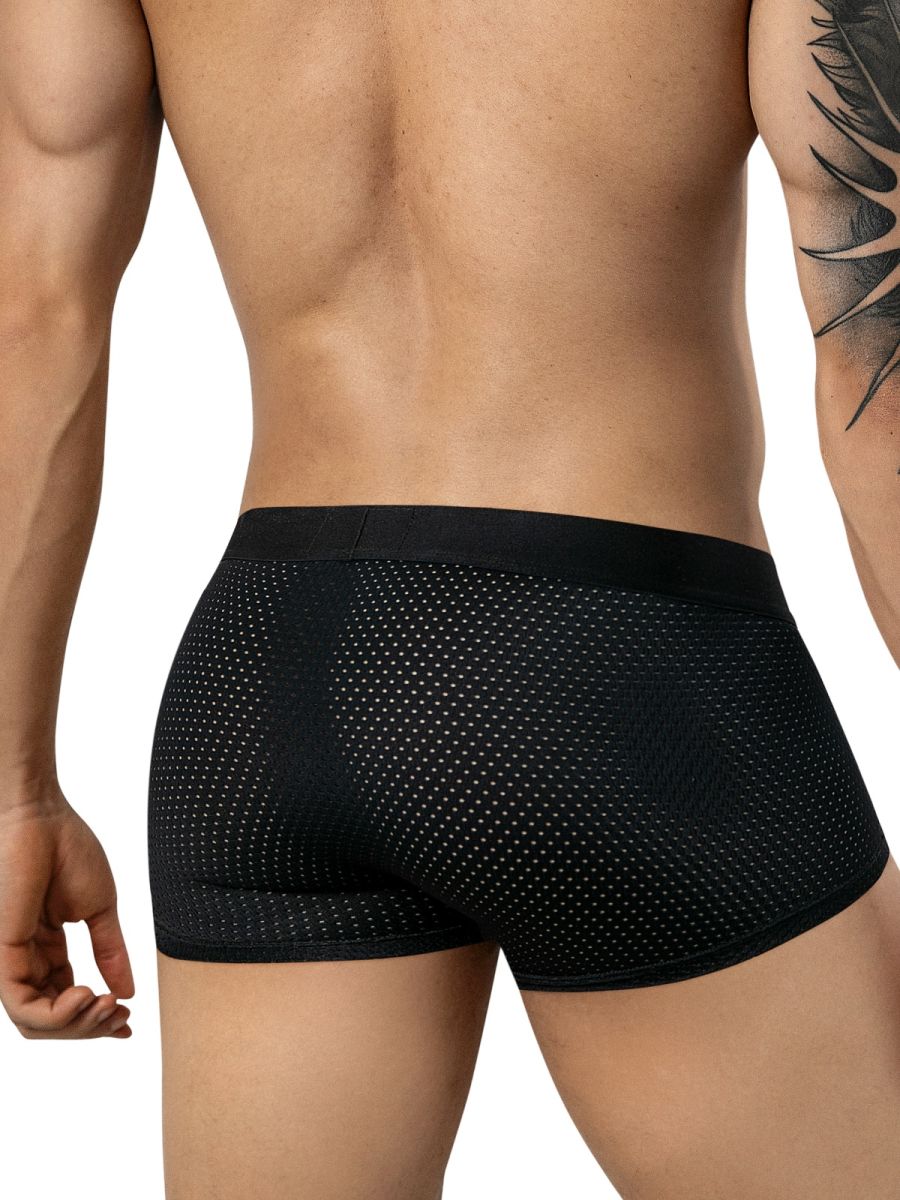 Clever 26184 Ulises Mens Ergonomically Scrulted Pouch Trunks Black