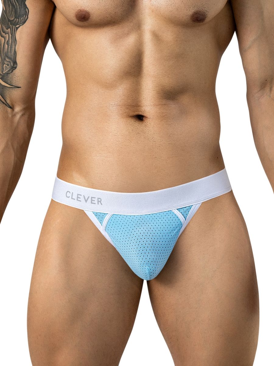 Clever 26190 Ulises Mens Kangaroo Pouch Internal Structured Thongs Light Blue