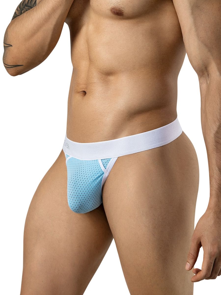 Clever 26190 Ulises Mens Kangaroo Pouch Internal Structured Thongs Light Blue