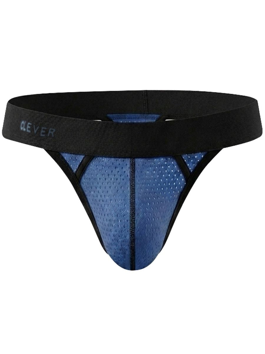Clever 26191 Ulises Mens Kangaroo Pouch Internal Structured Thongs Steel Blue