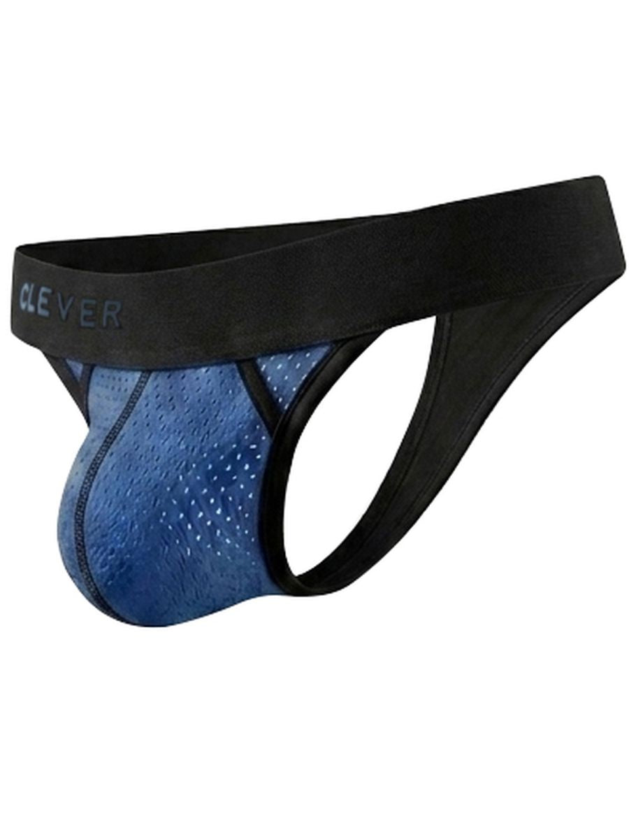 Clever 26191 Ulises Mens Kangaroo Pouch Internal Structured Thongs Steel Blue