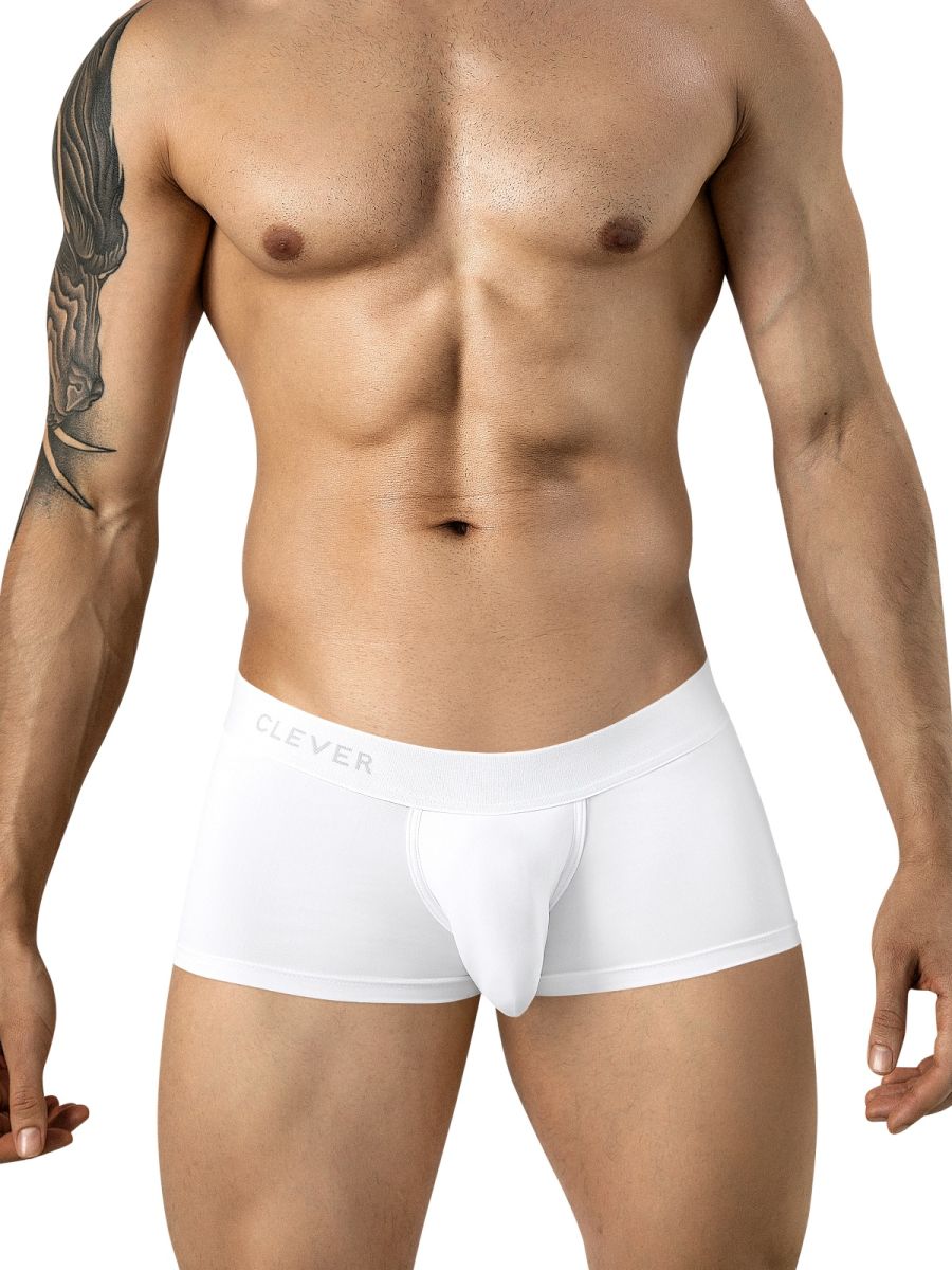 Clever 26207 Mompox Mens Sleek Body Defining Trunks White