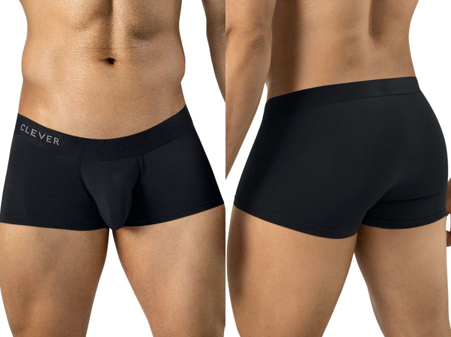 Clever 26208 Mompox Mens Sleek Body Defining Trunks Black