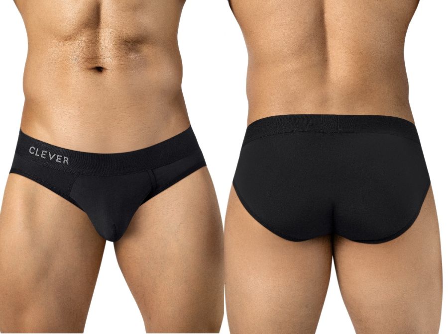 Clever 26210 Salento Mens Sleek Athletic Sihouette Briefs Black