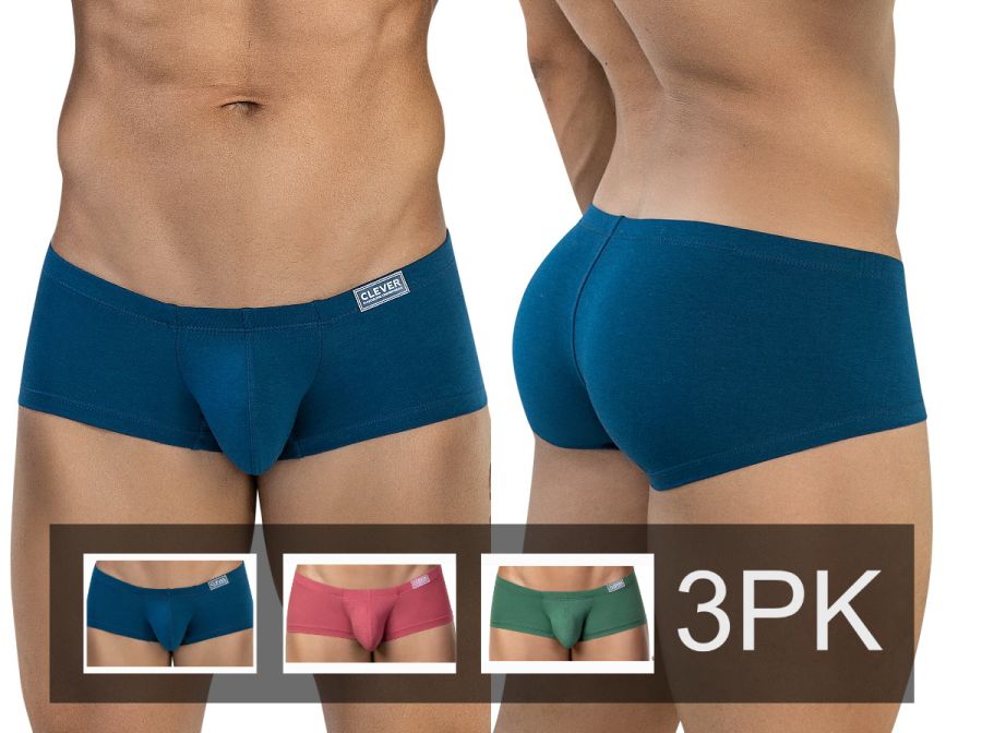 Clever 26225 3PK Mens Australian Latin Daily Essentials Trunks 3 Colours