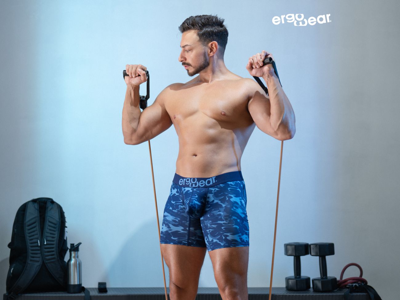 ErgoWear EW1721 MAX SE CAMO Boxer Briefs Blue